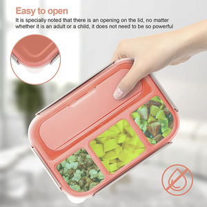 Hot Sale Dericsson 5 <b>Compartment</b> Square Plastic Bento <b>Lunch</b> <b>Box</b> Microwave Safe 1-3L for School Kids Busy Schedules - Product Image 6