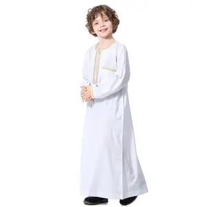 Groothandel Islamitische Kleding Saudi Arab Midden-Oosten Moslim Tiener Abaya Kinderen Kids Kaftan Gewaad