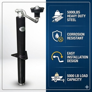 5000 Lbs A-<strong>Frame</strong> Trailer <strong>Jack</strong> Top Wind Tongue <strong>Jack</strong> for RV Utility Marine Trailer Replacement Parts - Product Image 2