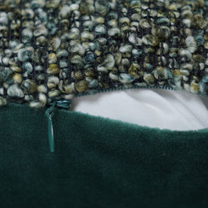Capa de Almofada para Sofá com Técnica de Bordado Alta Qualidade Lavável com Zíper Verde 45*45cm - Product Image 4