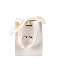 Bolsas de Papel Personalizadas con Logotipo Estampado en Caliente, Bolsas de Regalo para Joyería con Asas de Listón, Productos de Tendencia 2026, Novedades