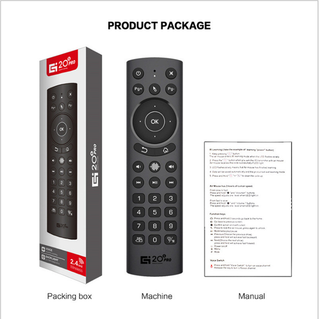High Quality G20s Pro G20S G20 BTS G20 PRO BT 2.4G Wireless Air Mouse Smart Remote Control Gyroscope Voice for Android Tv Box