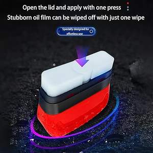 Cepillo Limpiador de Película de Aceite para Automóviles, Limpiador de Vidrios para Parabrisas, Removedor de Película de Aceite, Cepillo Antilluvia y Antivaho para Cristales - Product Image 5