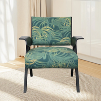 Chaise de canapé simple française antique en bois massif, chaise de loisirs de sac souple rétro de salon, chaise design de balcon
