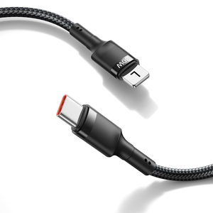 <span class=keywords><strong>Chargeur</strong></span> USB C pour <span class=keywords><strong>iPhone</strong></span> avec logo personnalisé, PD30W, charge rapide, cordon tressé en nylon de type C vers port L pour <span class=keywords><strong>iPhone</strong></span> <span class=keywords><strong>14</strong></span> 13 12 11 <span class=keywords><strong>Pro</strong></span> Max iPad - Product Image 5