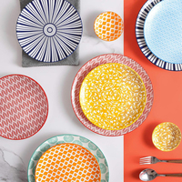 Assortiment de Plats à Dîner en Porcelaine de 8 Pouces au Design Personnalisé, Ensemble de Plats de Service en Céramique pour Salades, Pancakes, Steaks