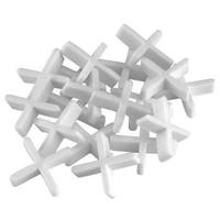 Dispositif de nivellement de carreaux en plastique blanc à 3 côtés et système d'alignement avec entretoises croisées