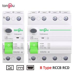 เบรกเกอร์63A กระแสไฟตกค้างประเภท B rccb 2P/4P ที่มีการป้องกันการรั่วซึมสำหรับระบบสุริยะ PV และ M247เครื่องชาร์จ EV - Product Image 5