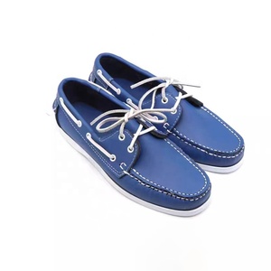 Chaussures originales de haute qualité, authentiques, de la marque Docksides, de couleur bleue - Mocassins en cuir de qualité supérieure à bout rond, à lacets, chaussures <span class=keywords><strong>bateau</strong></span> pour hommes, style pieds nus - Product Image 3
