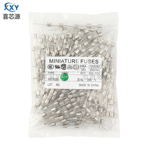 ฟิวส์แก้วขนาดเล็ก 5x20 มม. 250V 20A แบบมีขาเสียบผ่านรู ผลิตในจีน - Product Image 1