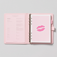 Cahier de planificateur de classeur d'affaires A5 en cuir PU à 6 anneaux, Journal d'écriture personnel A5 rechargeable avec boucle magnétique