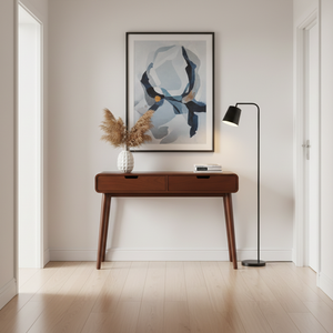 Escritorio de Oficina de Madera Económico con Cajonera Profunda para Archivos, Escritorio de Computadora Contemporáneo de Madera - Product Image 2