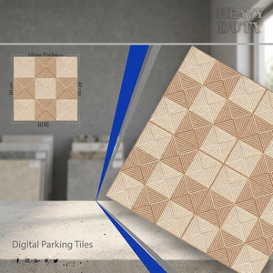 Carreaux de sol en porcelaine émaillée Vistaar Digital 400x400mm pour parking, revêtement de sol extérieur haute résistance 12mm 9mm - Product Image 3