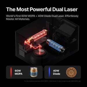 Grabador Láser de Diodo MOPA de 60W para F2 Ultra, para Metal, 15000 mm/s, Marcado a Color y Grabado Profundo, Compatible con Nuevo Formato DXF - Product Image 5
