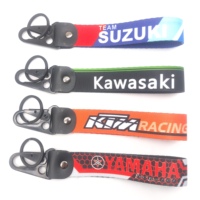 Porte-clés personnalisé brodé pour moto et aviation avec anneau métallique, étiquette nominative sur mesure pour bagages, cadeau