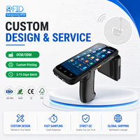 Lector RFID Portátil UHF 860-960MHz, PDA Android Resistente con Escáner de Código de Barras para Gestión de Inventario en Tiendas Minoristas