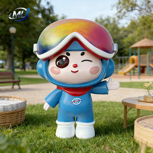 Escultura de Figura de Dibujos Animados Personalizada, Grande, para Exteriores, Linda, de Fibra de Vidrio, Estatua 3D, Decoración Artesanal para Centros Comerciales, Parques Temáticos, Plazas de la Ciudad - Product Image 2