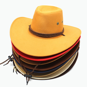 Sombrero Vaquero Occidental para Hombre, Sombrero de Jazz para Caballero y Vaquera con Gamuza, Sombrero para Disfraces y Fiestas - Product Image 6