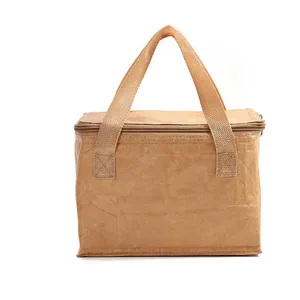 Sac à dos isotherme personnalisé en tissu Oxford, étanche, réutilisable, pour repas, portable, durable, avec fermeture éclair, design Kraft, souple - Product Image 1