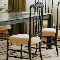 Chaise de salle à manger Napoléon vintage française en bois massif, chaise rembourrée rétro, meubles anciens de luxe pour la maison et les restaurants