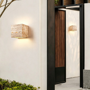 Lampe murale extérieure en pierre Huangdong imperméable, lumière chaude 3000K, jardin, villa - Product Image 2