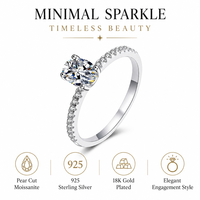 Bague de mariage en moissanite 1CT 2CT, bague de fiançailles en moissanite taille ovale pour femme, bijoux de mariage