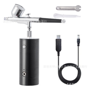 Kit aérographe 0,5 mm à alimentation par gravité, rechargeable par USB, pompe à air portable, pistolet de pulvérisation pour travaux d'art et outils de peinture - Product Image 1