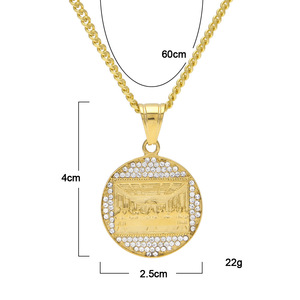 Collar con colgante de la marca de joyería hip hop europea y americana, estilo Cena Final, a la moda. - Product Image 1