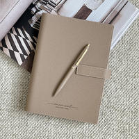 Agenda personnel 2027 A5 en cuir PU, carnet à feuilles mobiles détachable, planificateur, couverture rigide personnalisée avec boucle pour stylo