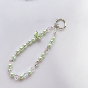Correa de Lujo para Teléfono con Cuentas, Pulsera Antipérdida, Mariposa 3D, Perlas, Cordón Exquisito para Teléfono, Venta al por Mayor - Product Image 5