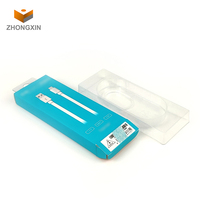 Personnalisé imprimé papier de carte de données usb à la mode câble de détail pour la boîte d'emballage de câble emballage