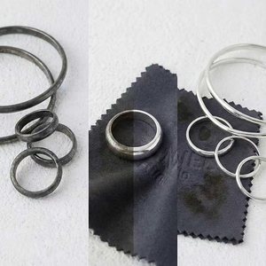 थोक माइक्रोफाइबर ने सोने के चांदी के गहने को साफ करने वाले कपड़े के साथ चमके कपड़े को साफ किया - Product Image 2