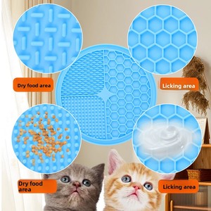 Alfombrilla de Silicona de Grado Alimenticio para Mascotas, Antideslizante, Anti-derrames, con Diseño de Rompecabezas, para Alimentación Lenta de Cachorros, Gatitos, Perros Pequeños y Gatos - Product Image 3