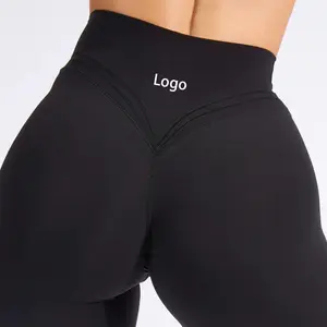 OEM 2024 High-Waisted Soft Gym Yoga Leggings Women Fitness Workout Butt Lifting Gymwear Solid New High-Waisted Leggings Women