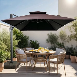 Best Price Large Outdoor Commercial Aluminum <b>Windproof</b> Durable Folding Arm Retractable Patio <b>Umbrella</b> for Hotels Restaurants - Product Image 3