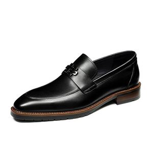 Nuevos Zapatos Casuales de Hombre, Estilo Británico, de Piel Genuina Hechos a Mano, Transpirables y Versátiles, Tipo Mocasines - Product Image 2