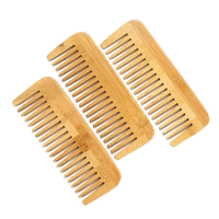 Peine de bambú de alta calidad, cepillo antiestático para desgomado, cabello rizado Natural, cabello seco para mujeres