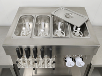 Machine à glace molle commerciale 7 saveurs, sur pied, 60-65 L/H, 220V, CE, approvisionnement direct usine