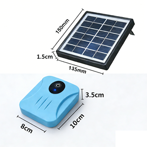 Bomba de oxigênio <span class=keywords><strong>solar</strong></span> Movido A Energia <span class=keywords><strong>Solar</strong></span>/DC Carregamento Oxygenator Aerador Da Lagoa com 1 Pedra De Ar Do Aquário Bomba De Oxigênio Da Água Airpump 2L/min - Product Image 2