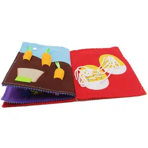 Customized colourful early eduction kids fabric book