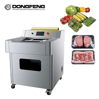 Machine d'emballage automatique rapide pour aliments frais, machine à emballer sous film alimentaire pour l'emballage de fruits, légumes, viande, bœuf, steak, plateaux