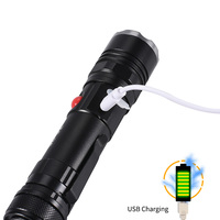 T6 COB lumière latérale Zoomable étanche queue aimant stylo clip rechargeable usb led tactique torche lumière lanterne lampe de poche extérieure