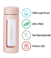 Gobelet en verre personnalisé, transparent, à large ouverture, fond épais et lourd, en verre borosilicate, bouteille d'eau de sport, 380 ml/240 ml, utilisation en camping