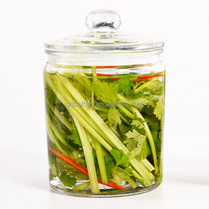 ขวดแก้วใส่อาหารแบบใสขนาดใหญ่พร้อมฝาโดมสำหรับใส่ลูกอมช็อคโกแลตสำหรับใส่ในตู้กับข้าว - Product Image 1