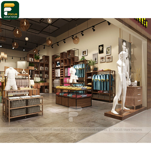 ชั้นวางเสื้อผ้าพร้อมลิ้นชัก ชั้นวางเสื้อผ้าสำหรับร้านค้าปลีก อุปกรณ์จัดเก็บเสื้อผ้า - Product Image 3