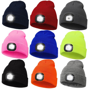 หมวกถักไหมพรมอะคริลิคสำหรับกลางแจ้ง100% สีส้มสีเหลืองส้มแบบกำหนดเองสำหรับฤดูหนาว - Product Image 5