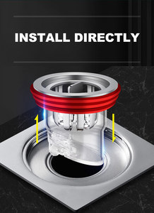 Water Drain Filter Floor Strainer <strong>Plug</strong> Trap Siphon <strong>Sink</strong> Anti Odor Pest Prevention Deodorant Plastic Shower Drain Cover - Product Image 3