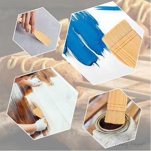 1/3 pinceaux plats en laine de hareng <span class=keywords><strong>à</strong></span> manche en bois pour <span class=keywords><strong>aquarelle</strong></span>, peinture artistique, lavage, pour céramique et poterie, fabriqués en Chine continentale - Product Image 5