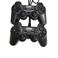 Console de jeu PC TV USB 706L pour deux joueurs, manette de jeu filaire avec petits boutons ABXY HD-208L