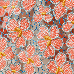 スイスレース生地スイスウェディングVoile Woven水溶性レース生地2024カスタム - Product Image 2